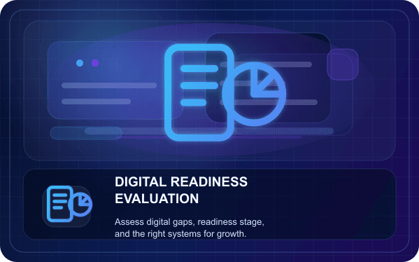 Business Digital Readiness Evaluation visual for Ronit Soft Limited